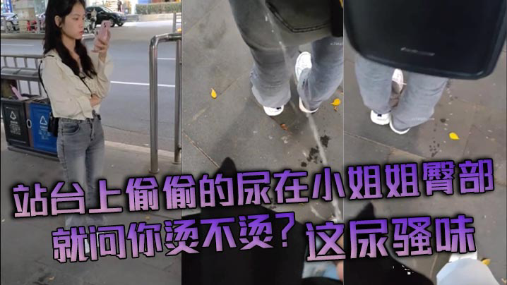站台上偷偷的尿在小姐姐臀部,就问你烫不烫?这尿骚味